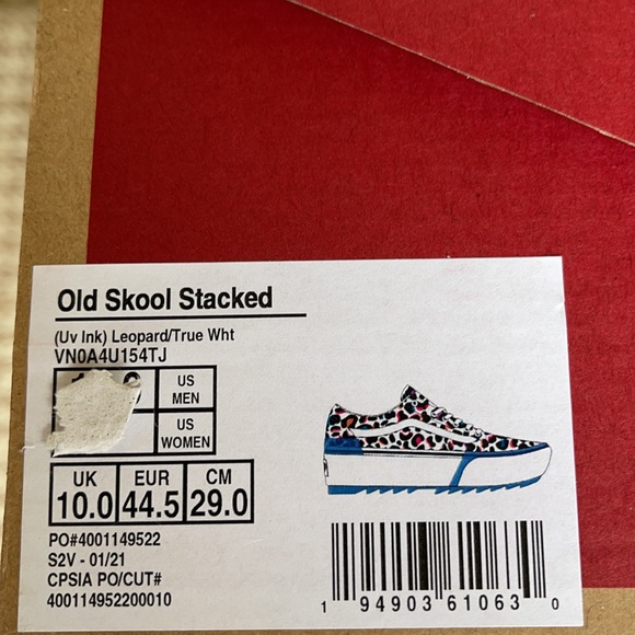 Vans Old Skool Stacked Uv Ink Leopard/True White M - Picture 16 of 16